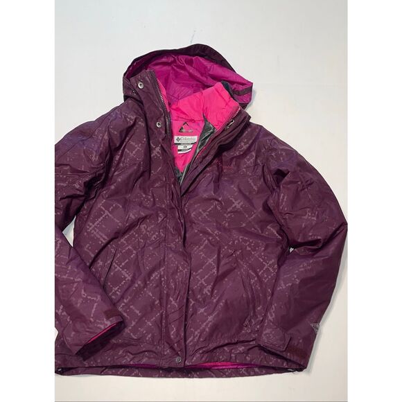 Columbia Ski Jacket Women’s Sz XL Omni-Tech Interchange Hoodie Whirlybird - Picture 1 of 9